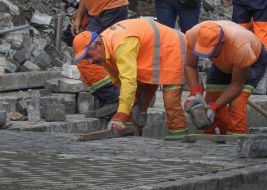 Repair of the road on Bohdan Khmelnytskyi Street in Kyiv