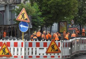 Repair of the road on Bohdan Khmelnytskyi Street in Kyiv
