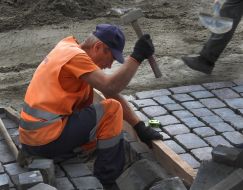 Repair of the road on Bohdan Khmelnytskyi Street in Kyiv