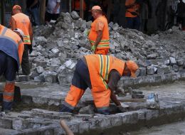 Repair of the road on Bohdan Khmelnytskyi Street in Kyiv