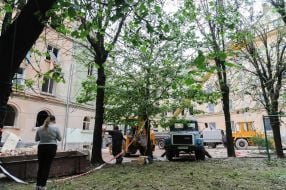 Ликвидация последствий ракетного обстрела Львова