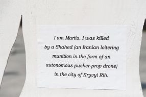 Art installation "Russia is killing" in Lviv