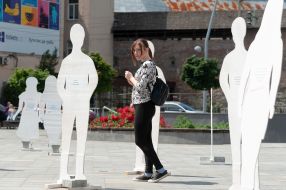 Art installation "Russia is killing" in Lviv