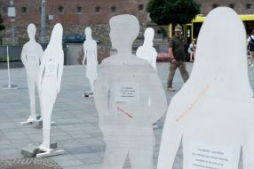 Art installation "Russia is killing" in Lviv