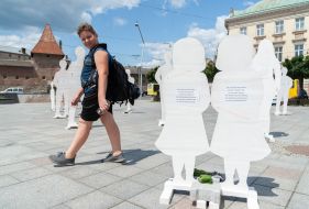 Art installation "Russia is killing" in Lviv