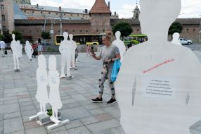 Art installation "Russia is killing" in Lviv