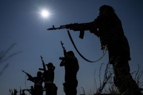 Testing samples of women's field uniforms