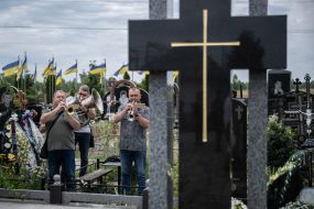 The reburial of serviceman Roman Shadlovskyi