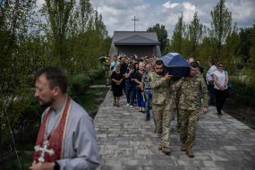The reburial of serviceman Roman Shadlovskyi