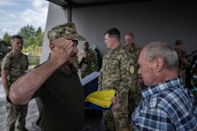 The reburial of serviceman Roman Shadlovskyi
