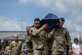 The reburial of serviceman Roman Shadlovskyi