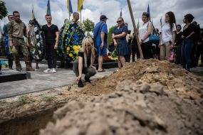 The reburial of serviceman Roman Shadlovskyi