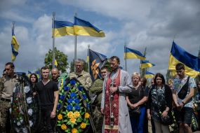 The reburial of serviceman Roman Shadlovskyi