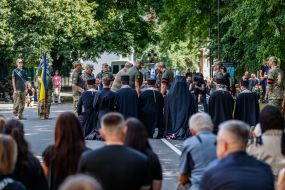 Прощання із загиблим військовослужбовцем Анатолієм Тегзою  в Ужгороді