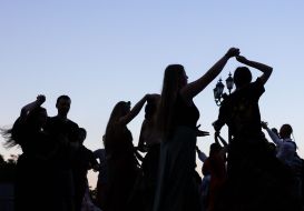 Young people dance