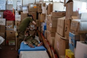 Стабилизационный пункт медиков вблизи фронта в Запорожской области