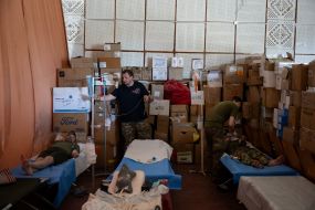 Стабилизационный пункт медиков вблизи фронта в Запорожской области