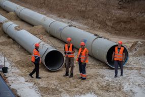 Construction of main water pipelines for the regions affected by the explosion of the Kakhovskaya HPP
