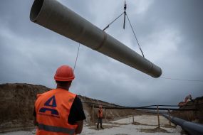 Construction of main water pipelines for the regions affected by the explosion of the Kakhovskaya HPP