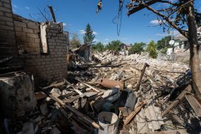 Consequences of artillery shelling of the village of Zaoskolie, Kharkiv region