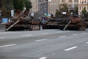 Destroyed Russian military equipment in Kyiv