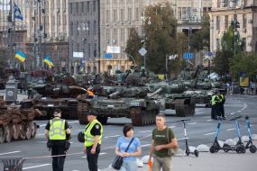 Destroyed Russian military equipment in Kyiv