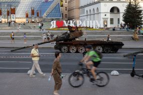 Destroyed Russian military equipment in Kyiv