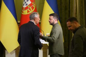Volodymyr Zelenskyi and Marcelo Rebelo de Souza