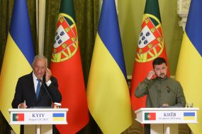 Volodymyr Zelenskyi and Marcelo Rebelo de Souza