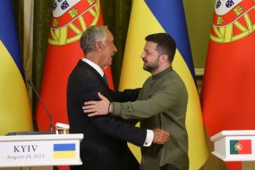 Volodymyr Zelenskyi and Marcelo Rebelo de Souza