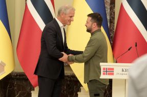 Voodymyr Zelenskiy and Jonas Gahr Store