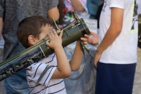 Destroyed Russian military equipment in Kyiv