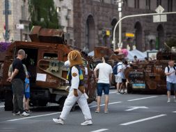 Destroyed Russian military equipment in Kyiv