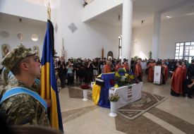 Farewell ceremony for the pilot Andriy Pilshchikov "Juice"