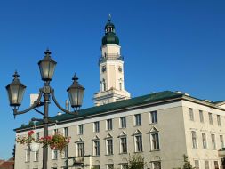 40-метровая часовая башня городской ратуши Дрогобыча