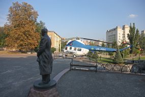 Helicopter Mi-2 - an exhibit of the Museum of open-air technology University "KPI"
