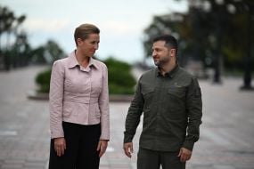 Зустріч Володимира Зеленського та Метте Фредеріксен з представниками ЗМІ