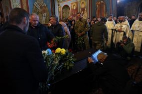 The funeral of the fallen soldier Ilya Dolmatov