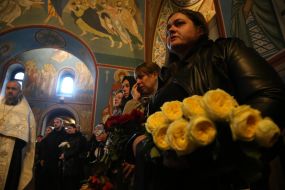 The funeral of the fallen soldier Ilya Dolmatov
