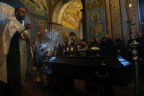 The funeral of the fallen soldier Ilya Dolmatov