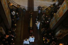 The funeral of the fallen soldier Ilya Dolmatov