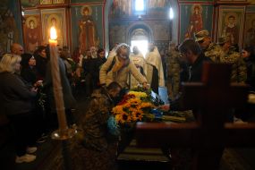 The funeral of the fallen soldier Ilya Dolmatov