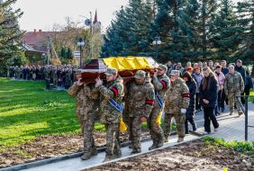 The funeral of the deceased Serhiy Kuznev