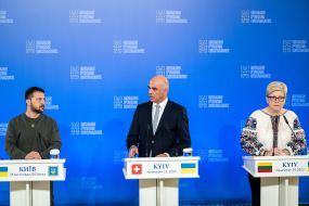 Volodymyr Zelenskyi, Alain Berset, Ingrida Shimonyte