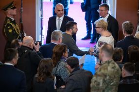 Edgars Rinkevics, Volodymyr Zelenskyi, Alain Berset, Ingrida Shimonyte