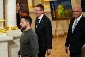 Edgars Rinkevics, Volodymyr Zelenskyi, Alain Berset