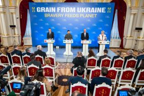 Edgars Rinkevics, Volodymyr Zelenskyi, Alain Berset, Ingrida Shimonyte