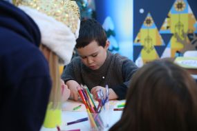 Boy at the New Year's Postal Residence