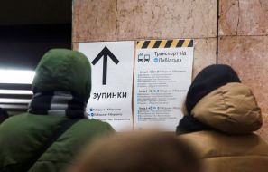 Transport collapse near the "Lybidska" metro station