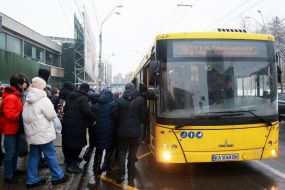 Transport collapse near the "Lybidska" metro station